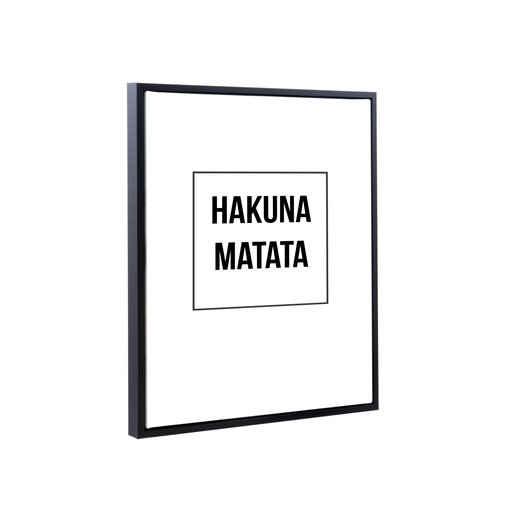 Schattenfugenrahmen Lemgo mit Keilrahmen Leinwand Bild Motiv: "HAKUNA MATATA"