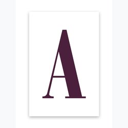 Kunstdruck Buchstaben A-Z Brombeere Design