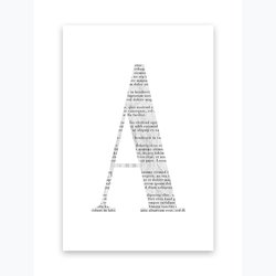 Kunstdruck Buchstaben A-Z Zeitungs Design