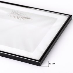 Kunststoffrahmen modern Bilderrahmen, (10,5 X 15 cm) DIN A6 schwarz,  inkl. Tischaufsteller