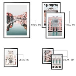 Bilderset 6x Kunstdrucke mit oder ohne Bilderrahmen "Neo" Städte Set 2