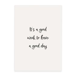 It´s a good week to have a good day