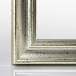 Doppelglas - Bilderrahmen ("ATHEN") ohne Rückwand in 30x40cm Silber Antik