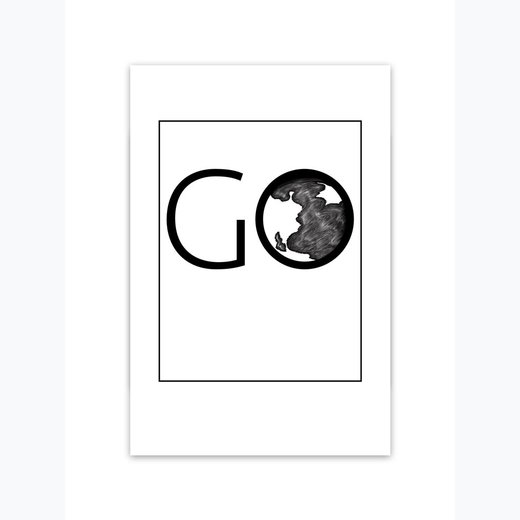 GO World als Kunstdruck 21x30cm