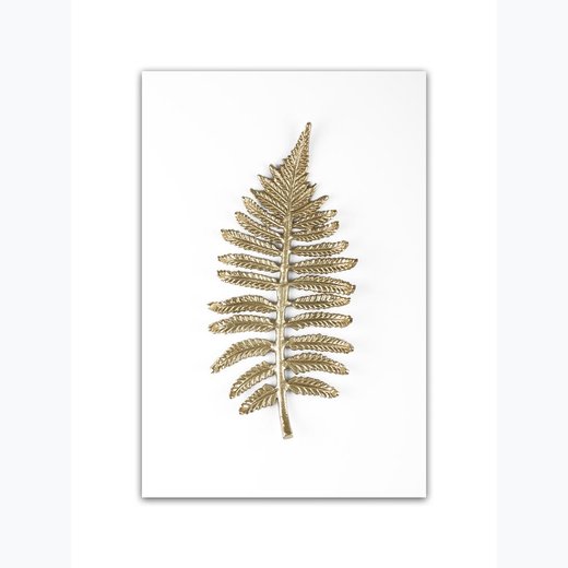 Goldenes Palmenblatt als Kunstdruck 70x100cm