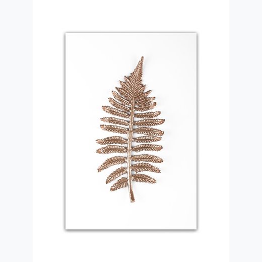 Roségoldenes Palmenblatt als Kunstdruck 21x30cm