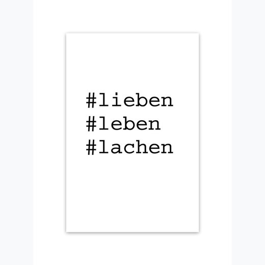 #lieben #leben #lachen als Kunstdruck 50x70cm