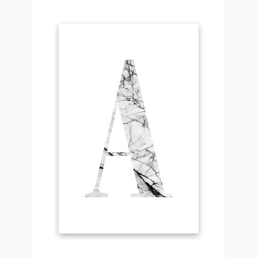Kunstdruck Poster Bild Druck Motiv: "Buchstabe Z Marmor Design" 70x100cm