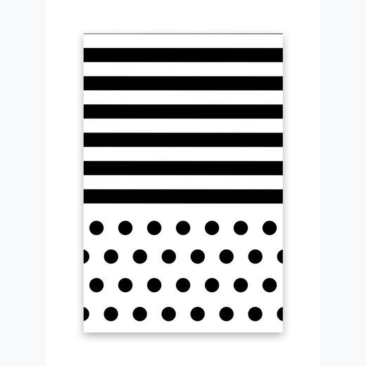 Schwarze Streifen/Punkte 1 als Kunstdruck 70x100cm